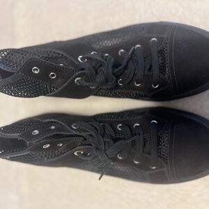 CHANEL Black High-Top Sneakers